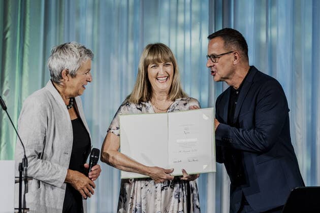 Tali Nates (M), Empfaengerin der Goethe-Medaille, aufgenommen im Rahmen der Verleihung der Goethe-Medaille in Weimar, 28.08.2022. Weimar Deutschland