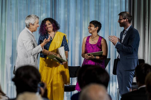 Nimi Ravindran und Shiva Pathak, Empfaengerinnen der Goethe Medaille, aufgenommen im Rahmen der Verleihung der Goethe-Medaille in Weimar, 28.08.2022. Weimar Deutschland