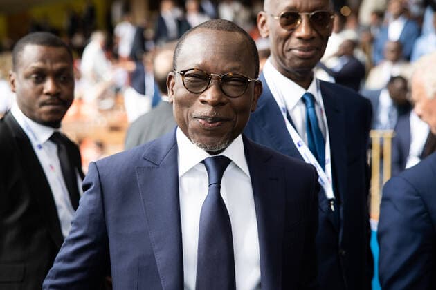 Paris, France, August 30, 2022 - Benin s President Patrice Talon attends a session of the Medef Summer Conference La REF 2022 at the Hippodrome de Longchamp Racetrack.  Copyright: xAlexisxSciardx