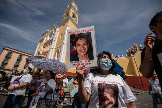 August 30, 2022: Mothers of the disappeared commemorate the day of the disappeared person with a demonstration in Xalapa. This in order for the government to support the tasks of searching and identifying the disappeared persons in Mexico. - ZUMAqp1_ 20220830_zip_qp1_033 Copyright: xHectorxAdolfoxQuintanarxPerezx