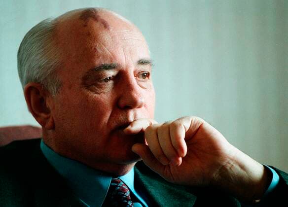 March 4, 1999, Lisle, Illinois, USA: Former Soviet Union president MIKHAIL GORBACHEV answers questions from the Chicago Tribune editorial board during a meeting in 1999. Lisle USA - ZUMA 19990304_zaf_m67_002 Copyright: xJohnxKringasx