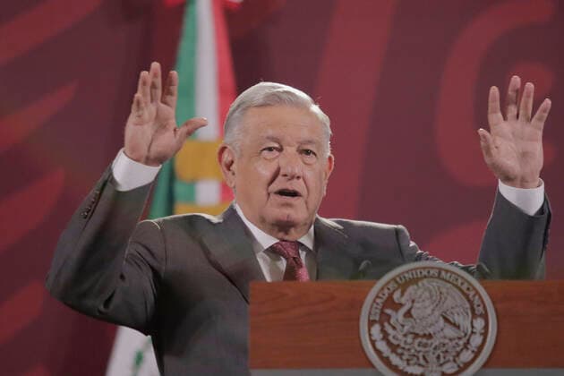 Press Conference AndrÃ s Manuel Lopez Obrador AndrÃ s Manuel Lopez Obrador, President of Mexico, during a press conference in the Treasury Room of the National Palace in Mexico City. Mexico City Mexico City Mexico  Copyright: xGerardoxVieyrax originalFilename: vieyra-notitle220902_npqAB.jpg