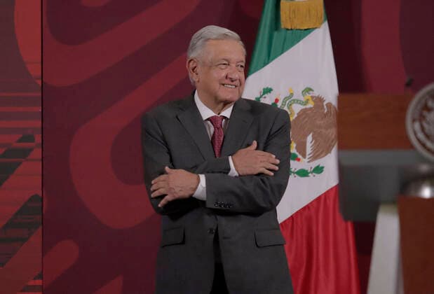 Press Conference AndrÃ s Manuel Lopez Obrador AndrÃ s Manuel Lopez Obrador, President of Mexico, during a press conference in the Treasury Room of the National Palace in Mexico City. Mexico City Mexico City Mexico  Copyright: xGerardoxVieyrax originalFilename: vieyra-notitle220902_nptCq.jpg
