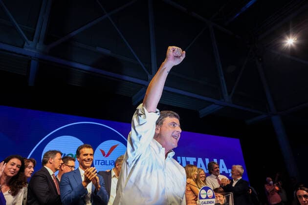 September 2, 2022, Milano, Italy: Leader of Italian party Azione (Action), Carlo Calenda is seen at launch of the campaign of the Terzo Polo within the group of Renew Europe, ahead of Italy s September 25 general elections. Milano Italy - ZUMAs197 20220902_zaa_s197_166 Copyright: xMairoxCinquettix