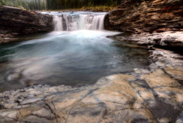Creative Highlights World Sheep River Falls Allberta Canada morning sunrise , 4665094.jpg, river, water, fall, nature, autumn, scenery, landscape, scenic, sheep, outdoor, alberta, canada, vista, countryside, canadian, sky, green, color, autumnal, rock, scene, creek, stone, rocky, stream,