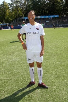 Annabelle Mandeng beim Benefiz Fussballspiel Kicken mit Herz zugunsten der Kinder Herzstation der Universitätsklinik Eppendorf am 4.09.2022 in Hamburg Kicken mit Herz 2022 Benefiz Fussballspiel in Hamburg