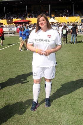 Katharina Fegebank beim Benefiz Fussballspiel Kicken mit Herz zugunsten der Kinder Herzstation der Universitätsklinik Eppendorf am 4.09.2022 in Hamburg Kicken mit Herz 2022 Benefiz Fussballspiel in Hamburg