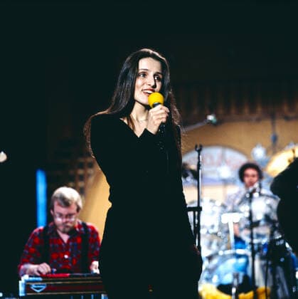 DEBORAH ALLEN Deborah Allen, amerikanische Country Sängerin, Auftritt in Deutschland, 1981. Deborah Allen, American Country singer and songwriter, performance in Germany, 1981., Deutschland Copyright: kpa UnitedArchives55024142 EDITORIAL USE ONLY
