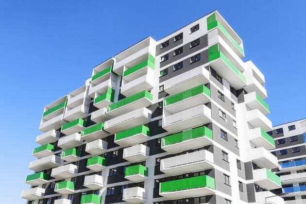 Creative Highlights World New apartment buildings in Krakow, Poland.  BEW1D9683EA