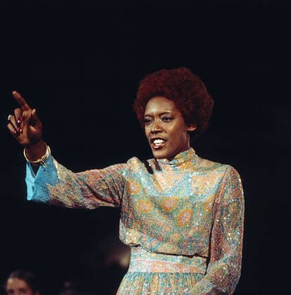 Ann Peebles Ann Peebles, amerikanische Songschreiberin und Soulsängerin, bei einem Auftritt, Deutschland 1974., Deutschland Copyright: kpa UnitedArchives55009416 EDITORIAL USE ONLY