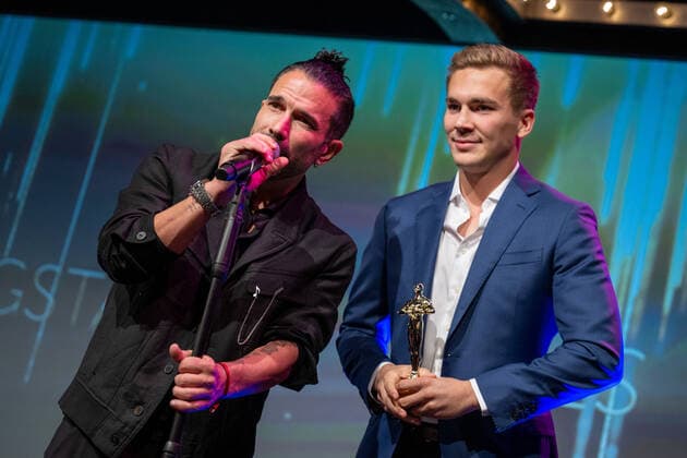 20220904 HERQUL GERMAN BOXING AWARDS BERLIN, GERMANY - SEPTEMBER 4 2022 : Tim Vößing, Marc Terenzi at - HERQUL GERMAN BOXING AWARDS on September 4, 2022 in Berlin, . Berlin Berlin Germany
