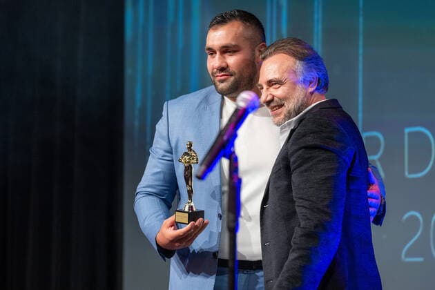 20220904 HERQUL GERMAN BOXING AWARDS BERLIN, GERMANY - SEPTEMBER 4 2022 : Oktay Kaynarca, Ali Eren Demirezen at - HERQUL GERMAN BOXING AWARDS on September 4, 2022 in Berlin, . Berlin Berlin Germany