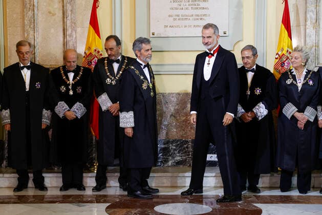 Entertainment Themen der Woche KW36 Entertainment Bilder des Tages King Felipe VI (C-right) chairs the opening ceremony of the Judicial Year 2022 2023 at the Supreme Court in Madrid, central Spain, 07 September 2022, accompanied by the Court s President Carlos Lesmes (C-left). Opening ceremony of the Judicial Year 2022 2023 in Spain !ACHTUNG: NUR REDAKTIONELLE NUTZUNG!  Copyright: xJxJxGUILLENx GRAF2279 20220907-b8dc65c527caee590ee33c712f730a34cf67859b