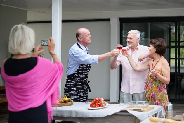 Friends having their picture taken, model released, , 5691326.jpg, 60s, barbecue, camera, carefree, caucasian, cheers, couples, dinner, friends, friendship, garden, group, happiness, happy, lunch, men, outdoors, party, pensioner, photo, photograph, photographer, photography, pic, picture, retired, retirement, senior, sixties, smiling, standing, summer, summertime, take, taking, toast, vacation, women,