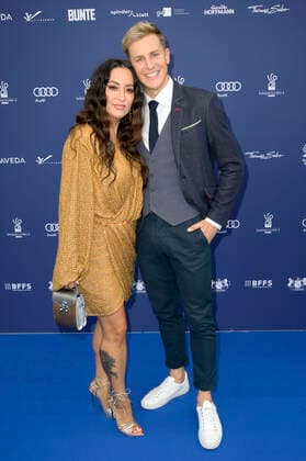 Miyabi Kawai und Lukas Sauer bei der Verleihung des Deutschen Schauspielpreises 2022 im Restaurant Spindler & Klatt. Berlin, 09.09.2022