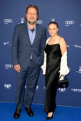 Steffen Münster und Jasna Fritzi Bauer bei der Verleihung des Deutschen Schauspielpreises 2022 im Restaurant Spindler & Klatt. Berlin, 09.09.2022