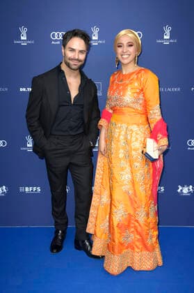 Marios Gavrilis und Tua El-Fawwal bei der Verleihung des Deutschen Schauspielpreises 2022 im Restaurant Spindler & Klatt. Berlin, 09.09.2022