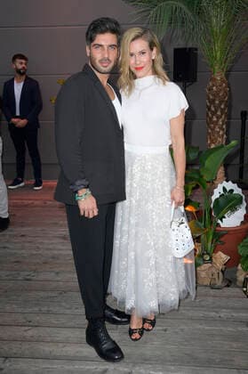Wolke Hegenbarth mit Partner Oliver Vaid bei der Verleihung des Deutschen Schauspielpreises 2022 im Restaurant Spindler & Klatt. Berlin, 09.09.2022