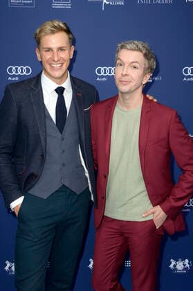 Lukas Sauer und Marcel Mann bei der Verleihung des Deutschen Schauspielpreises 2022 im Restaurant Spindler & Klatt. Berlin, 09.09.2022