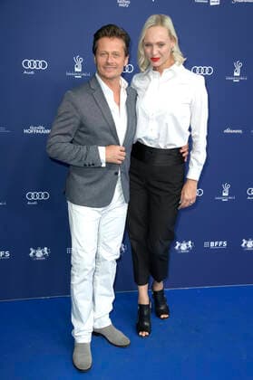Roman Knizka und Nele Herrmann bei der Verleihung des Deutschen Schauspielpreises 2022 im Restaurant Spindler & Klatt. Berlin, 09.09.2022