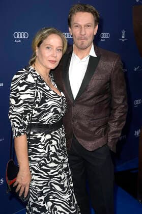 Patricia Lueger und Thure Riefenstein bei der Verleihung des Deutschen Schauspielpreises 2022 im Restaurant Spindler & Klatt. Berlin, 09.09.2022
