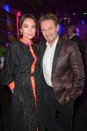 Nadine Warmuth und Thure Riefenstein bei der Verleihung des Deutschen Schauspielpreises 2022 im Restaurant Spindler & Klatt. Berlin, 09.09.2022