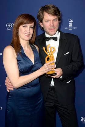 Elisabeth Degen und Steffen Schroeder bei der Verleihung des Deutschen Schauspielpreises 2022 im Restaurant Spindler & Klatt. Berlin, 09.09.2022