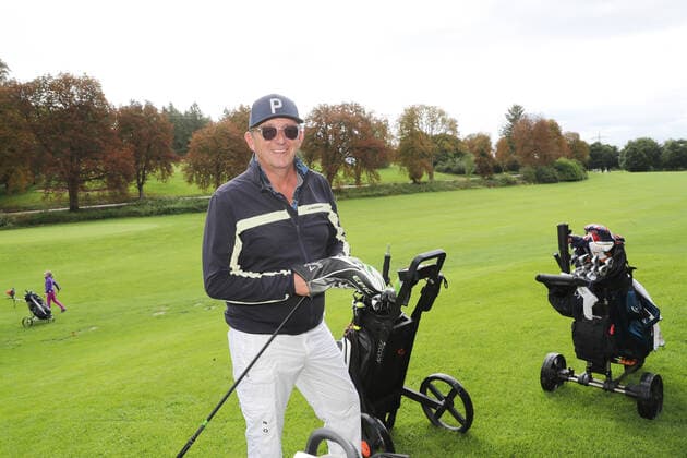 28. Tabaluga Golf Cup Hans Sigl mit Golf Bag, Tutzing Bayern Deutschland Golfplatz Tutzing