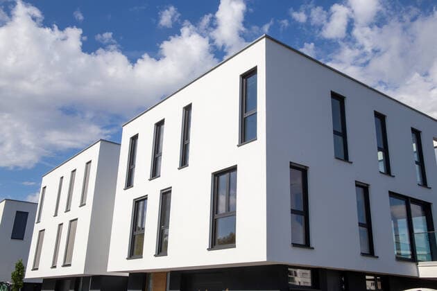 Creative Highlights World Modernes Apartmentgebäude im urbanen Stil *** Modern apartment building in urban style Copyright: xx