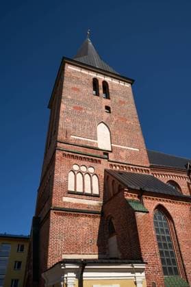 Tartu, Estland - August 23, 2022: Außenansicht der Johanniskirche. Tartu Estland *** Tartu, Estonia August 23, 2022 exterior of St. Johns Church Tartu Estonia 