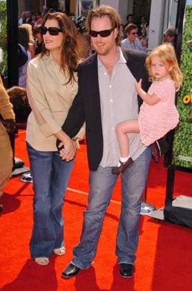 Brooke Shields with Chris Henchy and their daughter Rowan at the Los Angeles Premiere of Over The Hedge . Mann Village Theatre, Westwood, CA. 04-30-06 , 11354394.jpg, entertainment, talent, celebrity, star, person, popular, famous, people, event, fame,