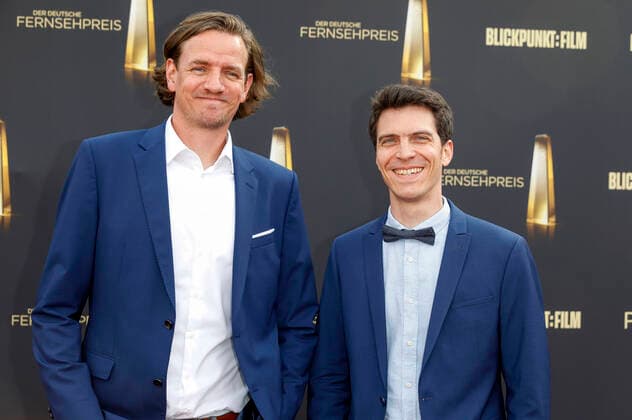 Andreas Baltschun und Lucas Seeberger bei der Verleihung des Deutschen Fernsehpreises 2022 - Die Nacht der Kreativen im Studio Ehrenfeld. Köln, 13.09.2022