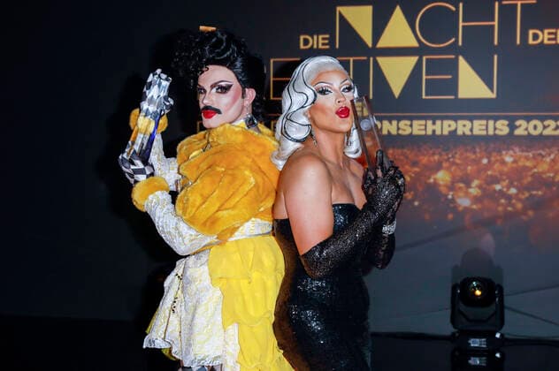 Bambi Mercury und Envy Peru bei der Verleihung des Deutschen Fernsehpreises 2022 - Die Nacht der Kreativen im Studio Ehrenfeld. Köln, 13.09.2022