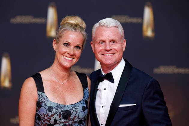 Moderator Guido Cantz und Ehefrau Kerstin Cantz bei der Deutsche Fernsehpreis 2022 - Die TV-Highlights des Jahres in den MMC-Studios in Ossendorf. Köln, 14.09.2022 NRW Deutschland Copyright: xChristophxHardtx