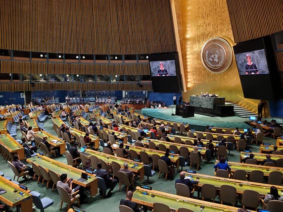 News Themen der Woche KW37 News Bilder des Tages September 15, 2022, New York, New York, USA: September 15, 2022 NEW YORK . United Nations General Assembly, 2nd Plenary Meeting..Tribute to the memory of Her Majesty Queen Elizabeth II. New York USA - ZUMAct2_ 20220915_zaf_ct2_001 Copyright: xBrucexCotlerx