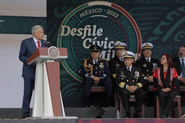 Military Civic Parade On The Occasion Of The 212th Anniversary Of The Independence Of Mexico AndrÃ s Manuel Lopez Obrador, President of Mexico, during the Military Civic Parade on the occasion of the 212th Anniversary of the Independence of Mexico. Mexico City Mexico City Mexico  Copyright: xGerardoxVieyrax originalFilename: vieyra-notitle220916_npjmD.jpg