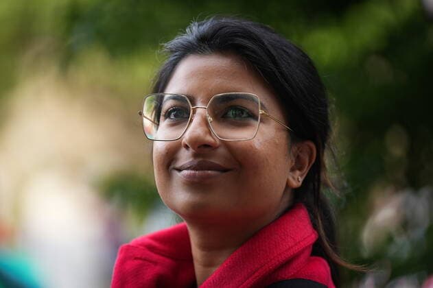 September 17, 2022, BURNABY, BC, CANADA: B.C. NDP leadership candidate Anjali Appadurai attends a protest against the Trans Mountain pipeline and a rally calling for the protection of Stoney Creek, in Burnaby, B.C., on Saturday, September 17, 2022. BURNABY CANADA  - ZUMAc35_ 20220917_zaf_c35_093 Copyright: xDarrylxDyckx
