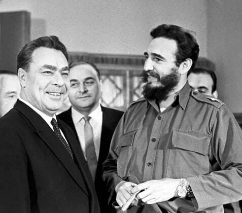 Leonid Brezhnev and Fidel Castro 594211 13.01.1964 General Secretary of CPSU Leonid Brezhnev, left, with Cuban Prime Minister, First Secretary of the Communist Party of Cuba Fidel Castro, right. David Sholomovich Sputnik Moscow Russia  Copyright: xDavidxSholomovichx