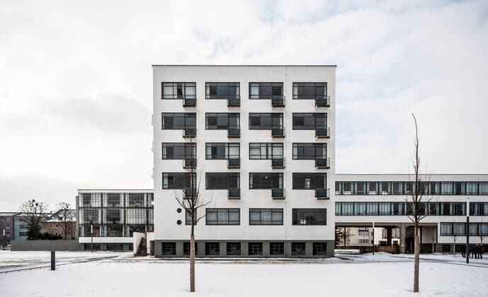 famous Bauhaus in Dessau, Germany in the winter , 15679524.jpg, architecture, bauhaus, building, contemporary, dessau, germany, historic, landmark, modern, monument, snow, winter,