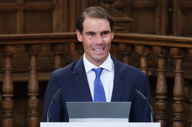 September 20, 2022, Madrid, Spain: Tennis player Rafael Nadal, seen during the delivery of the Camino Real Award on its fifth edition at the auditorium of the University of Alcala, in Alcala de Henares, Madrid. The Camino Real award has been granted by the Franklin Institute of the University of Alcala, which recognizes the professional work of Spaniards who in an outstanding and exemplary way project and enhance the positive image of Spain in the United States. The projection of the image of Spain in North America by the tennis player, means his triumph in the US Open (2019), as well as in previous editions of 2010, 2013, 2017 and in other tournaments played in North America. Madrid Spain - ZUMAs197 20220920_zaa_s197_119 Copyright: xAtilanoxGarciax