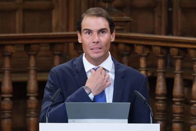 The King Presents The V Edition Of The camino Real Award To Rafa Nadal King Felipe VI presents the Camino Real Award to tennis player Rafael Nadal , during its fifth edition, at the auditorium of the University of Alcala, on 20 September, 2022 in Alcala de Henares, Madrid, Spain Madrid Spain  Copyright: xOscarxGonzalezx originalFilename: gonzalez-notitle220920_npSdE.jpg