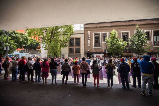 September 20, 2022, Mexico City, CDMX, Mexico: Students from the Isidro Burgos teacherÃ‚Â s rural school in Ayotzinapa, as well as mothers and fathers of the 43 missing youths, called for a protest in front of the Ministry of Foreign Affairs to demand to speed up the process for the extradition of Tomas Zeron de Lucio, former head of the Criminal Investigation Agency (AIC by its acronym in Spanish), who is in Israel. Zeron de Lucio is accused of torture and forced disappearance in connection with the case Mexico City Mexico - ZUMAl178 20220920_znp_l178_006 Copyright: xCristianxLeyvax