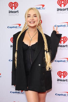 Kim Petras arrives for the iHeartRadio Music Festival at T-Mobile Arena in Las Vegas, Nevada on Friday, September 23, 2022.  LAV20220923002 JAMESxATOA