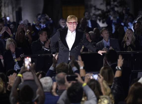 Elton John preforms a show he calls A Night When Hope and History Rhyme as part of his farewell tour on the South Lawn of the White House in Washington, DC on Friday, September 23, 2022.  WAP20220923218 BONNIExCASH