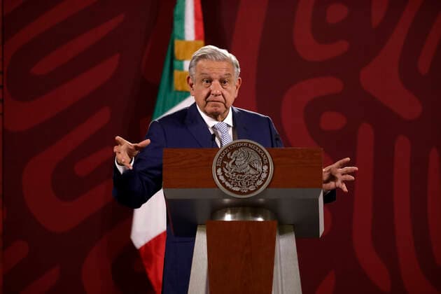September 26, 2022, Mexico City, Mexico: Mexican President Andres Manuel Lopez Obrador during the daily morning press conference at the National Palace in Mexico City. on September 26, 2022 in Mexico City, Mexico. Mexico City Mexico - ZUMAe321 20220926_zia_e321_008 Copyright: xLuisxBarronxEyepixxGroupx