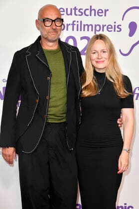 Andreas Kleinert und Anja Schneider bei der Verleihung des 20. Deutschen Hörfilmpreises 2022 in den Bolle Festsälen am Spree-Bogen. Berlin, 27.09.2022