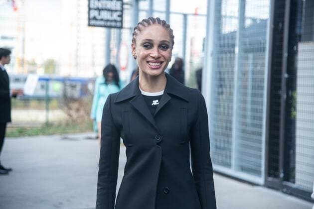 Adwoa Aboah CELEBRITES : Defile Courreges - Paris - 27 09 2022 BaptisteAutissier Panoramic 