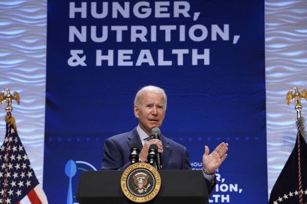 News Themen der Woche KW39 News Bilder des Tages President Joe Biden delivers remarks at the White House Conference on Hunger, Nutrition, and Health at the Ronald Reagan Building in Washington, DC on Wednesday, September 28, 2022. 1 WASP2022092808 YurixGripas