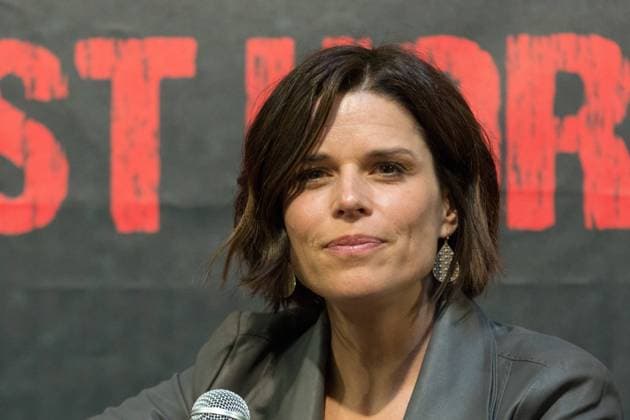 DORTMUND, GERMANY - APRIL 8: Actress Neve Campbell (Scream,Wild Things, House of Cards) at Weekend of Hell, a two day (April 7-8 2018) horror-themed fan convention. DORTMUND, GERMANY - APRIL 8: Actress Neve Campbell (Scream,Wild Things, House of Cards) at Weekend of Hell, a two day (April 7-8 2018) horror-themed fan convention. Copyright: xZoonar.com MarkusxWissmannx zoonar_12812950