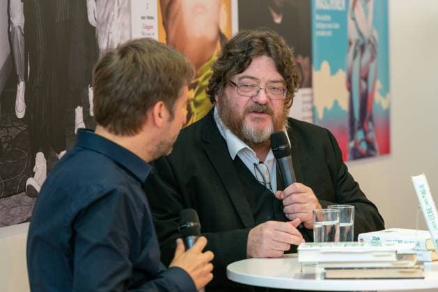FRANKFURT AM MAIN, Germany - October 17 2019: John Burnside at 71st Frankfurt Book Fair Buchmesse Frankfurt FRANKFURT AM MAIN, Germany - October 17 2019: John Burnside (*1955, author) at 71st Frankfurt Book Fair Buchmesse Frankfurt Copyright: xZoonar.com MarkusxWissmannx zoonar_14523503